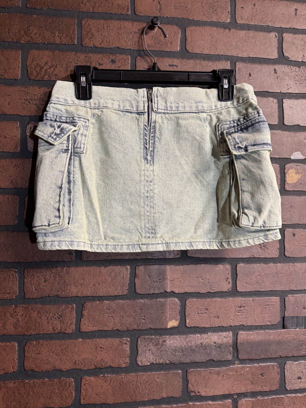 New Pretty Little Thing Shape Vintage Washed Denim  Mini Skirt Size 4